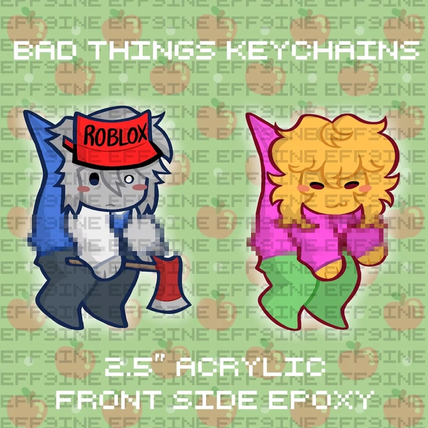 Roblox Bad Things Ivan & Andrew 2.5 Inch Epoxy Keychain Charms - Etsy Canada