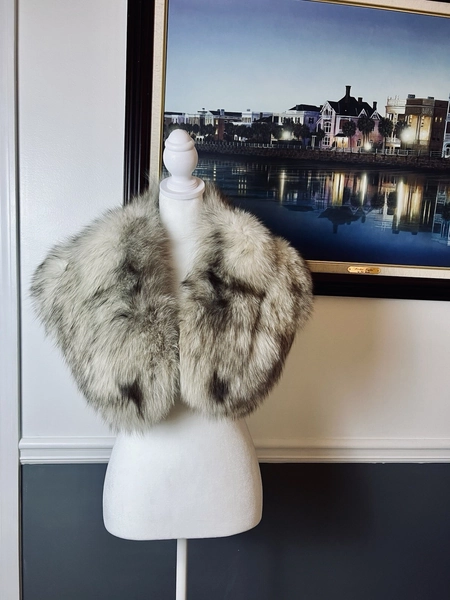 Vintage Genuine Silver Fox Fur Stole