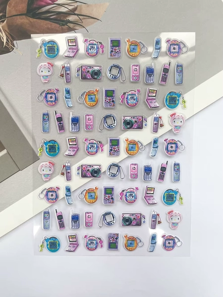 Super mini telefone sanrio hellokitty leopardo impressão etiquetas de bagagem arte do prego diy loptop telefone escudo garrafa de água adesivos à prova dwaterproof água - AliExpress 1524