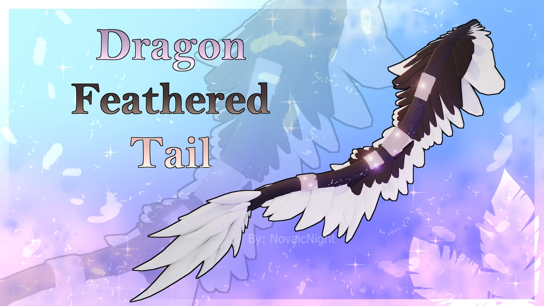 Dragon Feathered Tail - VRChat Tail by NovaicNight on Jinxxy