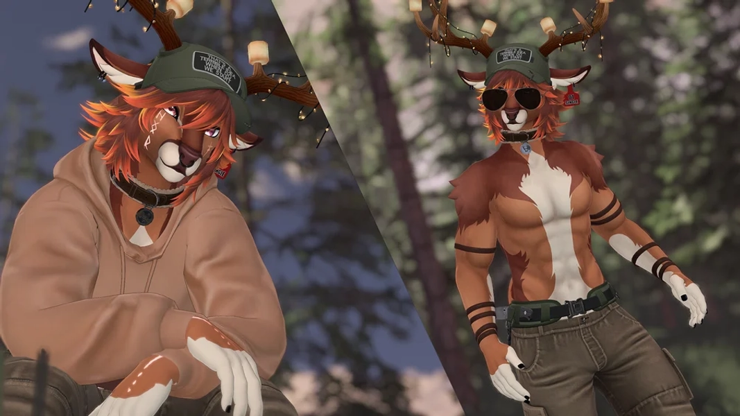 Elliot Deer/Goat/Ram Furry Vrchat 3.0 (PC + QUEST FACETRACKING)