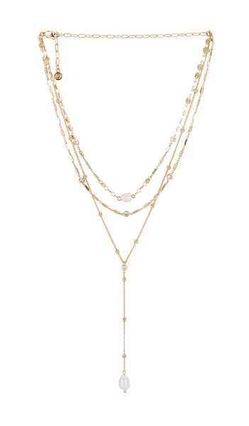 Forever Pearl 18k Gold Plated Multi-chain Choker