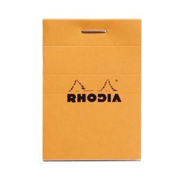 Rhodia # 10200 2" x 3" Staplebound Notepad (Graph Paper) w/Orange Cover