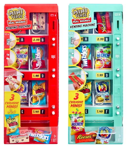 MGA's Miniverse Real Brands Vending Machine, One Machine Included, Interactive with Exclusive Mini Food Brands, Refillable, Collectible Miniatures, Ages 8+ - Walmart.com
