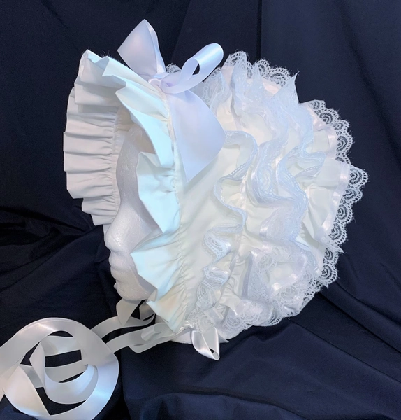 Adult Baby Sissy Littles Abdl WHITE FLUFF Bonnet Dress up My Binkies and Bows - Etsy