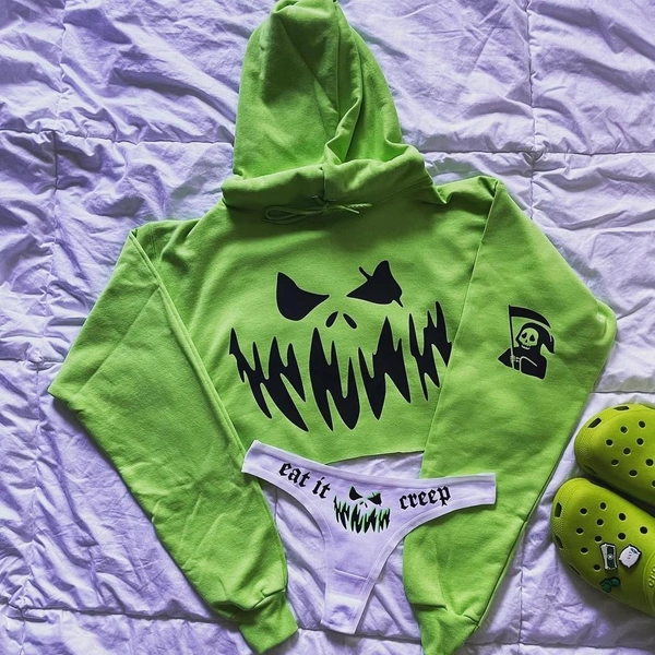 Halloween Women’s hoodie + panty set 
Have them in...