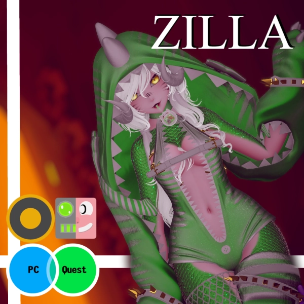 Zilla // 16+ - PC - QUEST - MEDIUM - VRCFT by MiniPawaVR on Jinxxy