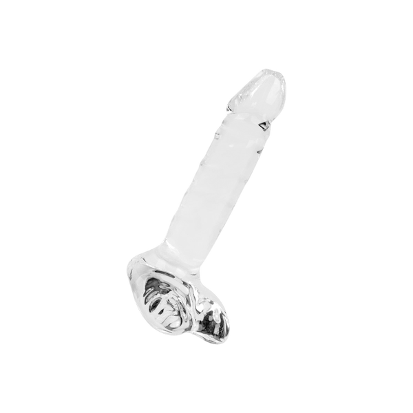 Naturgetreuer Glasdildo, 18 cm