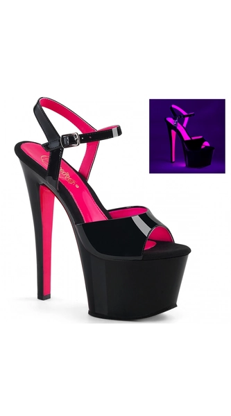 7 Inch Contrast Patent Sandal