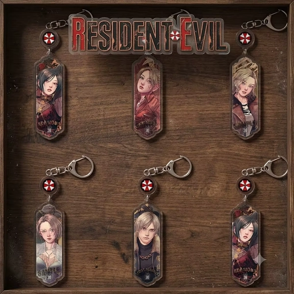 Resident Evil 30e verjaardag acryl sleutelhangerset Leon Ada Jill Grace Anime sleutelhanger rugzak hanger Symphony of Legacy cadeau - AliExpress 36