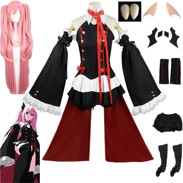 Seraph de la fin Krul Tepes Cosplay Costume uniforme Anime Owari no Seraph sorcière Vampire Curl tepes vêtements pour femmes - AliExpress 