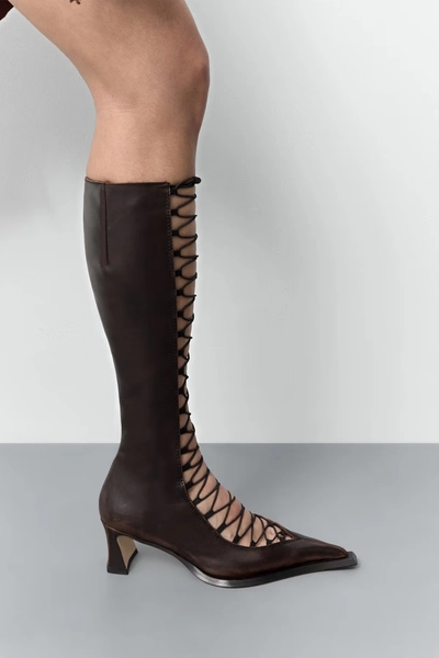 Melinda Boots - Brown Brush Off Leather