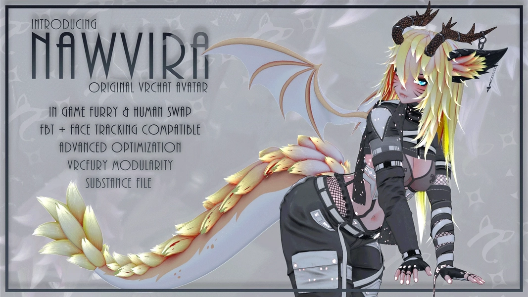 Nawvira - A Hybrid VRChat Avatar (PC + FT)