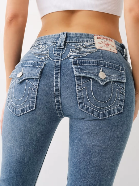 LOW RISE WINGED HORSESHOE FLARE JEAN