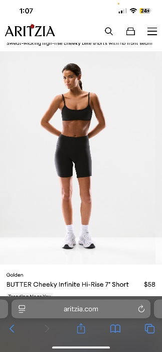 BUTTER Cheeky Infinite Hi-Rise 7" Short