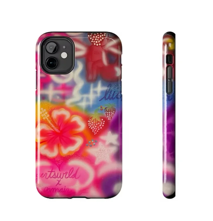 "luck and luv" airbrush iPhone case