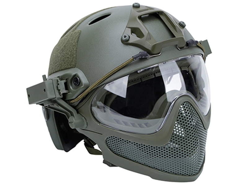 Airsoft "Pilot" Steel Helmet (OD Green)