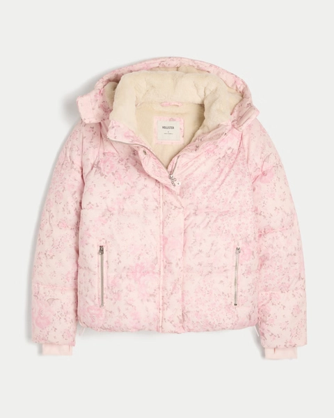 Faux Fur-Lined Puffer Jacket