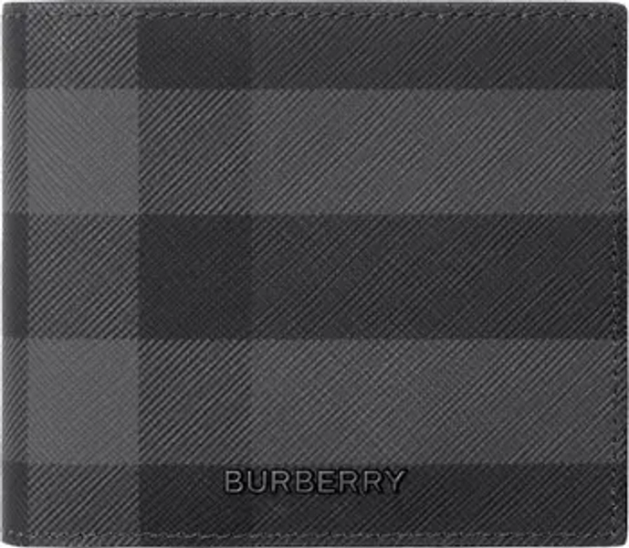 Check Coated Canvas Bifold Wallet