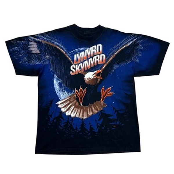 Vintage 1996 Lynyrd Skynyrd Free As A Bird World Tour Band Tee Fits XL 23.5"x30" | eBay