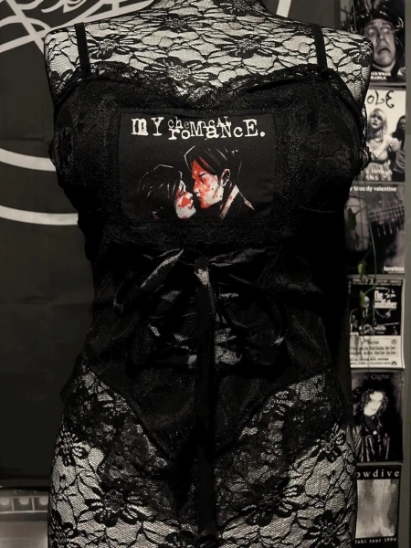 My Chemcial Romance Gothic Lace Corset Camisole Top - Etsy UK