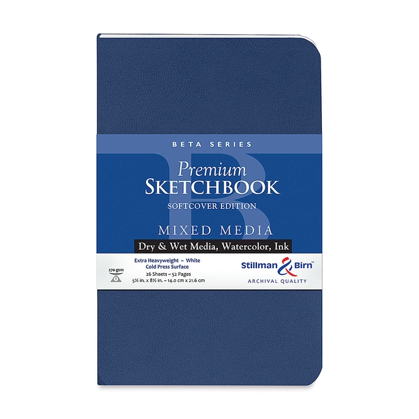 Stillman & Birn Beta Series Sketchbook - 8-1/2" x 5-1/2", Soft Cover, 26 Sheets