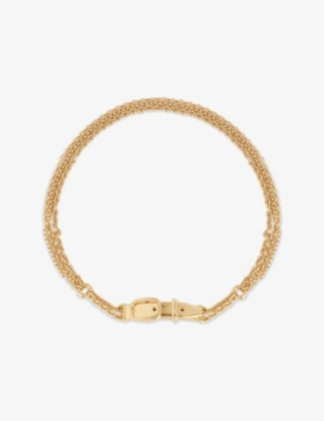 Triple Chain Brass Necklace