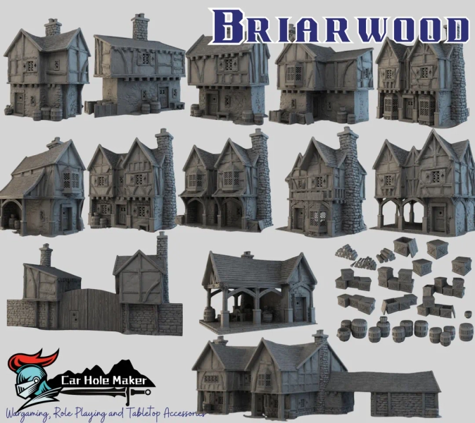 Medieval Village Terrain: Fantasy 32mm Scenery - Briarwood - Etsy Australia