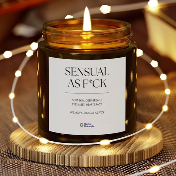 Sensual Cashmere Musk Candle Sexy Aromatherapy Gift, Relaxation & Intimate Vibes | Playful Pineapple