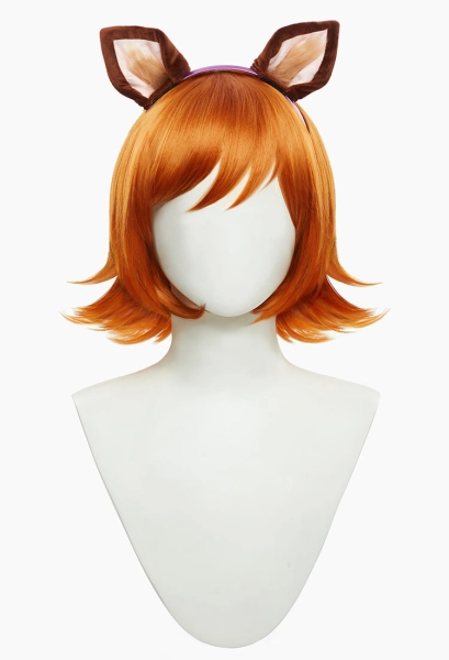 Rival Girl Doreen Cosplay Wig Short Ginger Hair Wig