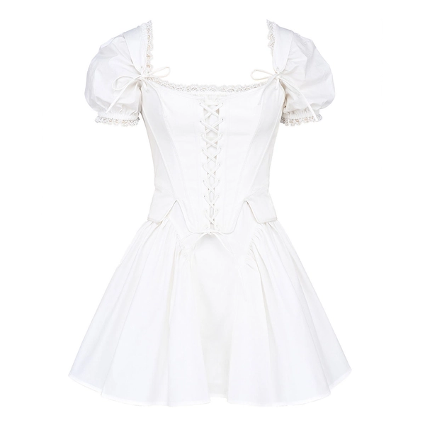 HOUSE OF CB Lili Detachable Corset Mini Dress - White