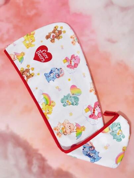SHEIN X Care Bears Cute Cartoon Bear Print Double Layer Absorbent Hair Drying Towel Hat, Gifts, For Home Bathroom Summer Hair Drying Towel Wrap