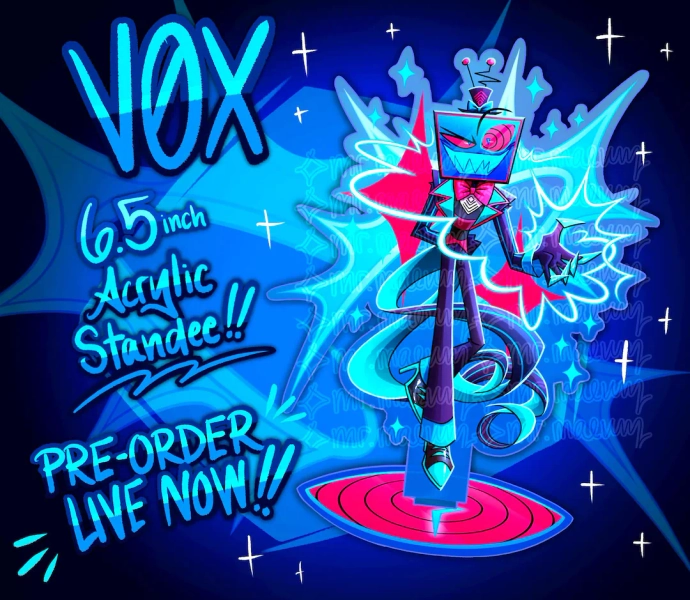 BACK ON PREORDER!! Hazbin Hotel Vox Acrylic Standee - Etsy