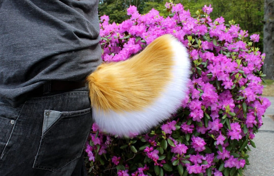 Any Color Perky Deer Bunny Tail - Fluffy Furry Nub Puppy Therian Cosplay Fursuit Tail - Etsy