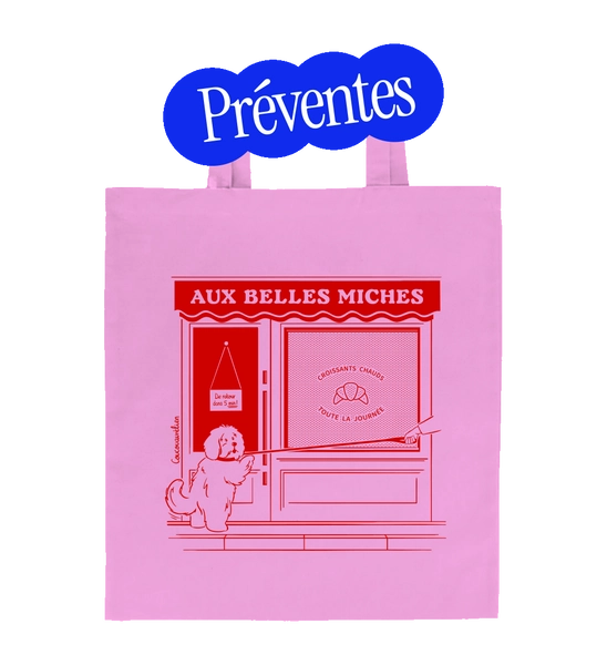 De retour dans cinq minutes – Tote bag coquin recto verso – Coucou Aurélien — Coucouaurelien
