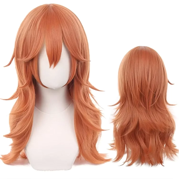 Angel Devil para motosierra hombre flequillo largo naranja marrón Cosplay pelucas disfraz de Halloween fiesta peluca de pelo para adultos - AliExpress 200165144