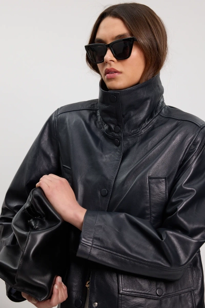 Leather Oversized Jacket