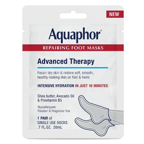 Aquaphor Advanced Therapy Repairing Foot Mask - 0.7 fl oz