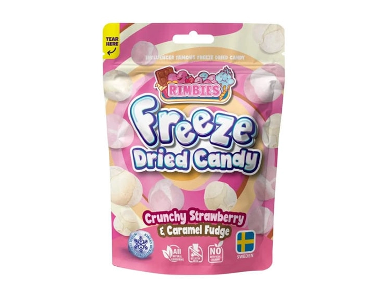 Rimbies Strawberry & Caramel Freeze Dried Candy