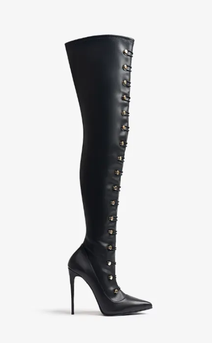 HIGH BOOTS QUEEN WITH BUTTONS