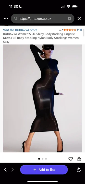 RUIBAVYA Women'S Oil Shiny Bodystocking Lingerie Dress Full Body Stocking Nylon Body Stockings Women Sexy - Black