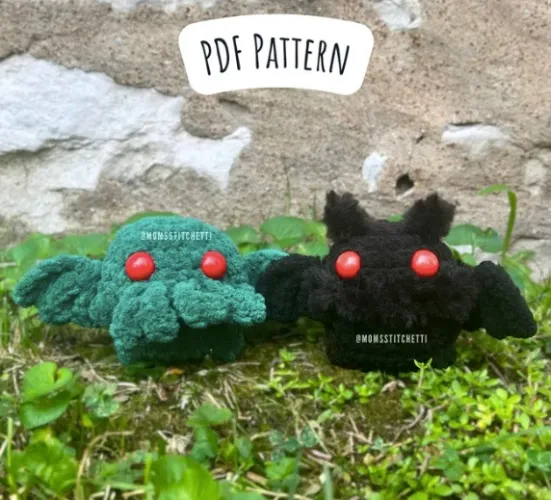Pattern - Mini Mothman & Cthulhu