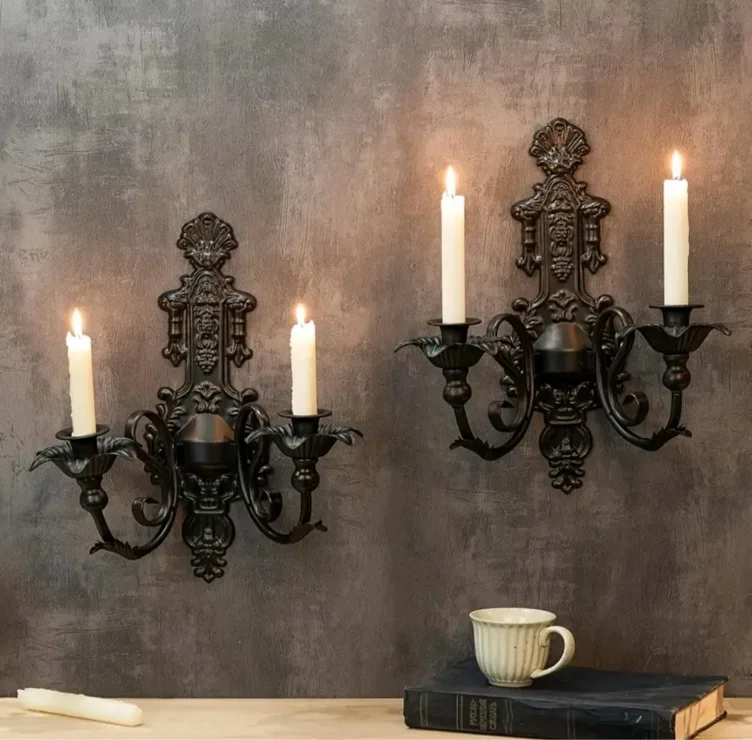 cast iron candle holders