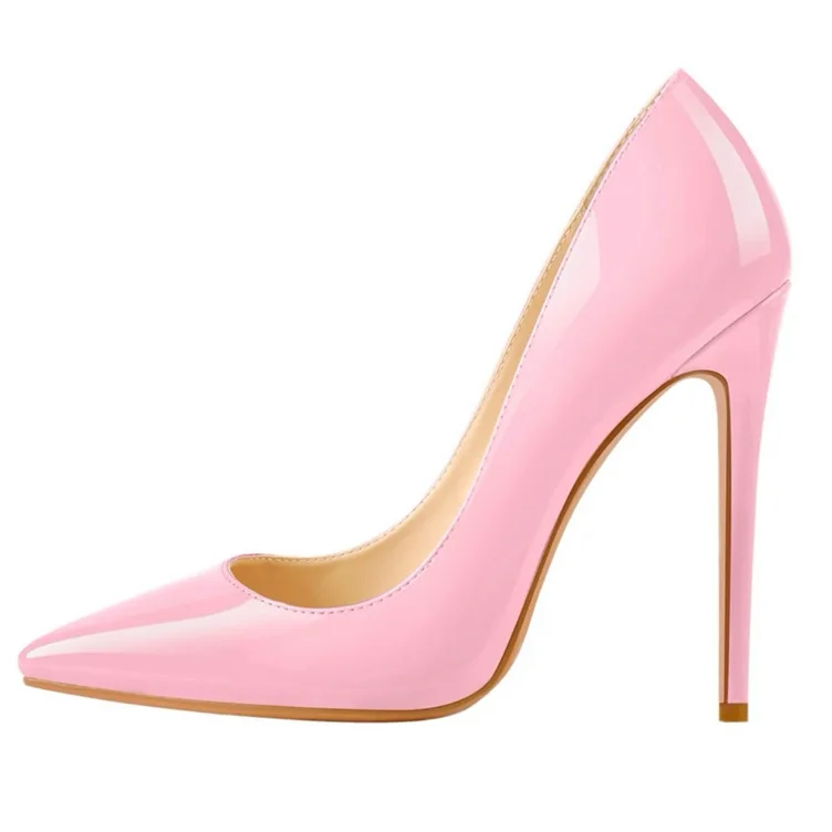 12cm Pink Stiletto Slip On High Heel Pumps 