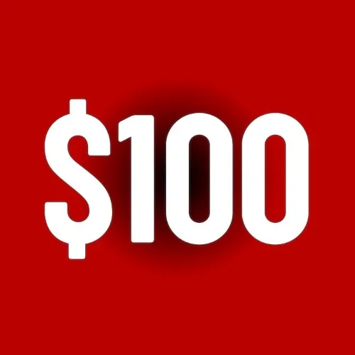 $100 