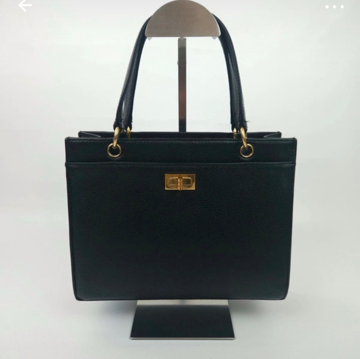 Vintage Chanel caviar 2.55 executive tote