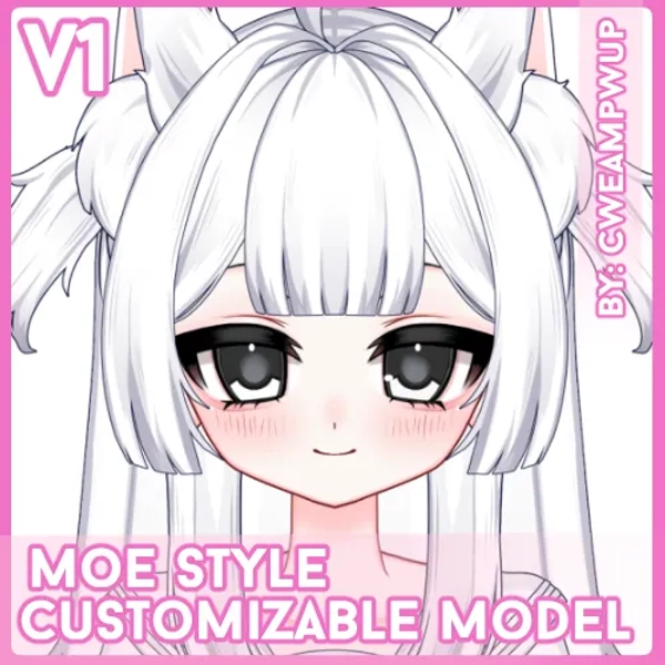 Moe Customizable VTuber Model by Chiffon (@cweampwup)