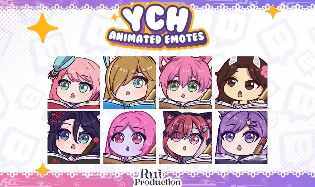 YCH Animated Noted Emote by Rui (@ruiproduction)