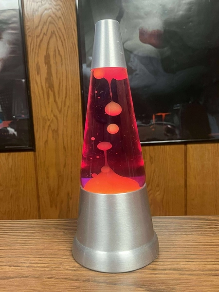 90's Vintage 12'' Wizard Style Yellow Lava & Purple Liquid Lava Lamp - Lava Lite