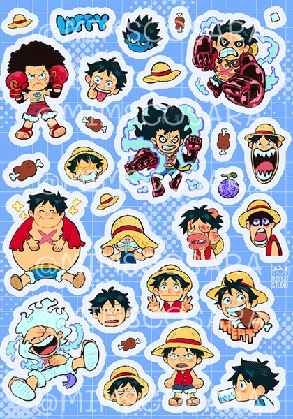 One Piece LUFFY Sticker Sheet